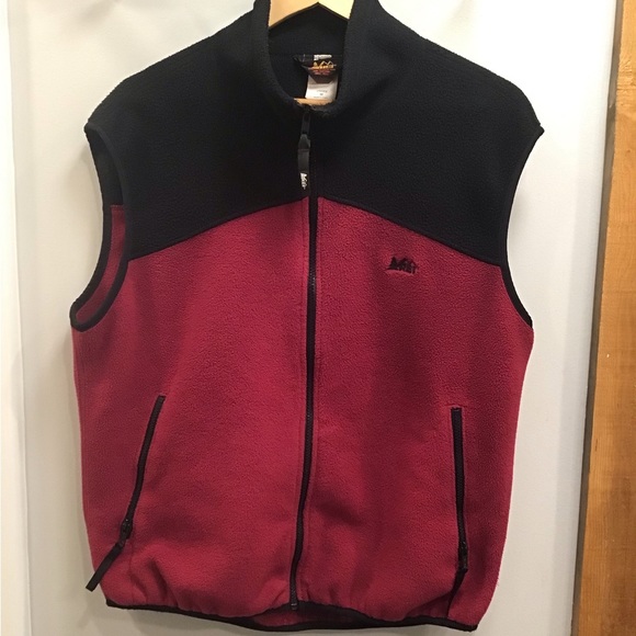 Vintage REI Mens Fleece Vest Size M Zip Up Polartec Retro Mock Neck Outerwearar - Picture 6 of 14